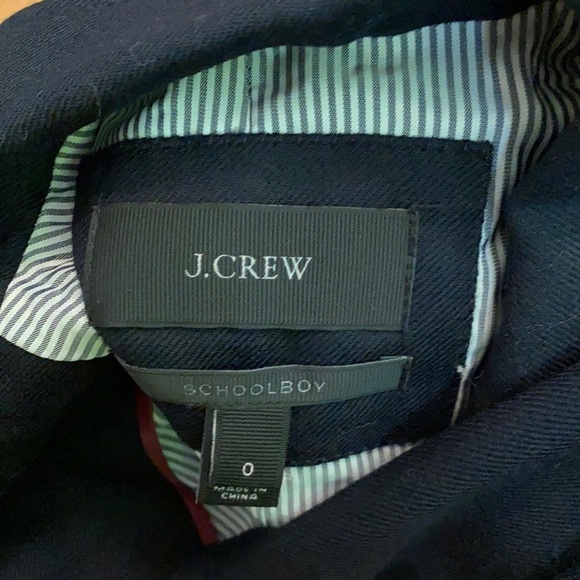 J.Crew /  navy wool schoolboy blazer jacket  size 0 - Picture 2 of 3